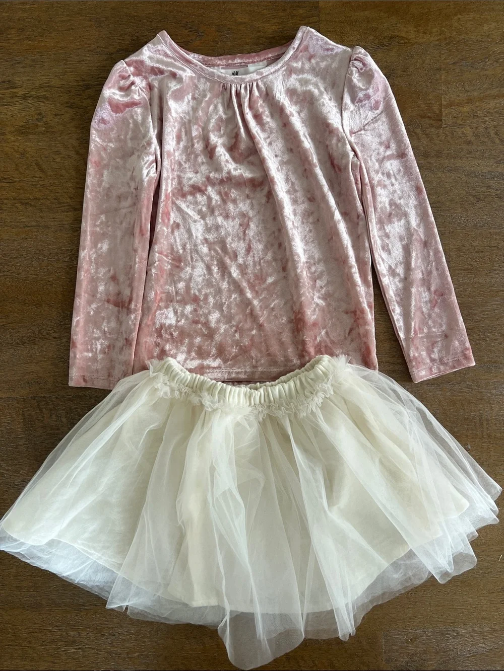 Zara toddler girl Pink and Cream Tulle Skirt Set Bundle sizes 3-4 and 4-5